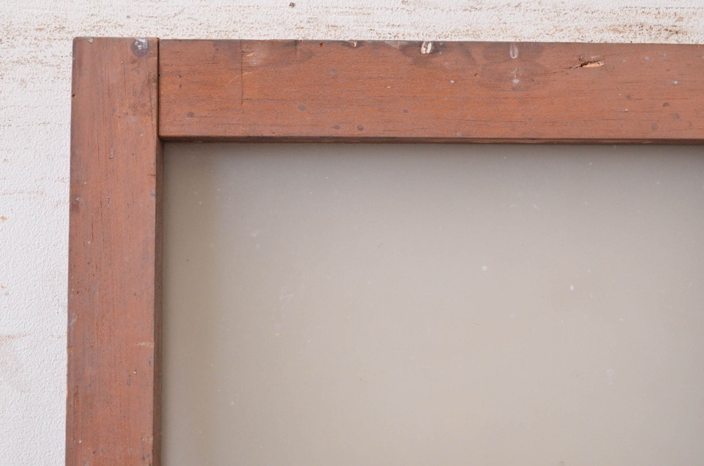 アンティーク建具　大正ロマン　レトロな空間づくりにオススメの幅狭ガラスドア1枚(扉、ガラス戸、木製扉)(R-072533)