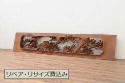 アンティーク建具　杉材　一枚板　経年を感じさせる木味が魅力な板戸1枚(引き戸)(R-071635)