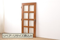 アンティーク建具　和風の空間づくりにおすすめの幅狭板戸扉1枚(木製扉、ドア)(R-068873)
