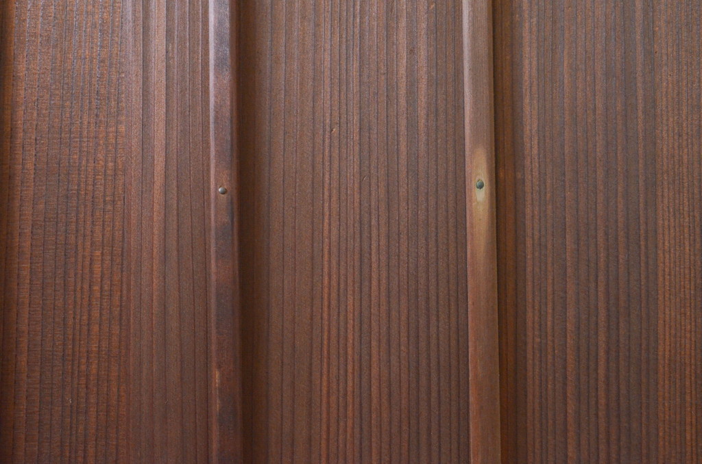 アンティーク建具　和の雰囲気を高めるマス目格子扉1枚(升目格子戸、板戸、ドア)(R-071377)