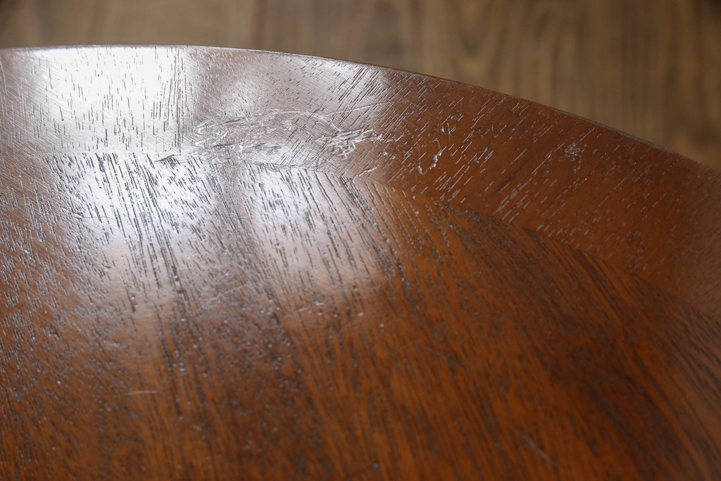 イギリスビンテージ　マホガニー材　高級品!!　真鍮製のキャスターが魅力のコーヒーテーブル(カフェテーブル、ローテーブル、サイドテーブル、ヴィンテージ)(R-064163)