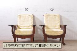 中古　唐木造りの高級螺鈿象嵌イス(椅子)1