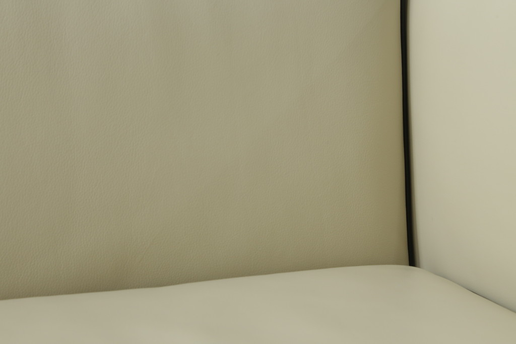 中古　展示品　超美品　Cassina(カッシーナ)　405　DUC(デュック)　FX革　黒のパイピングが空間を引き締める2人掛けソファ(2P、アームソファ、タグ付き)(定価約110万円)(R-060958)