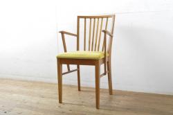 中古　美品　松本民芸家具　深みのある色合いが美しいスツールテーブル(ベンチ、長椅子、板座チェア、椅子、イス)(定価約14万円)(R-070539)