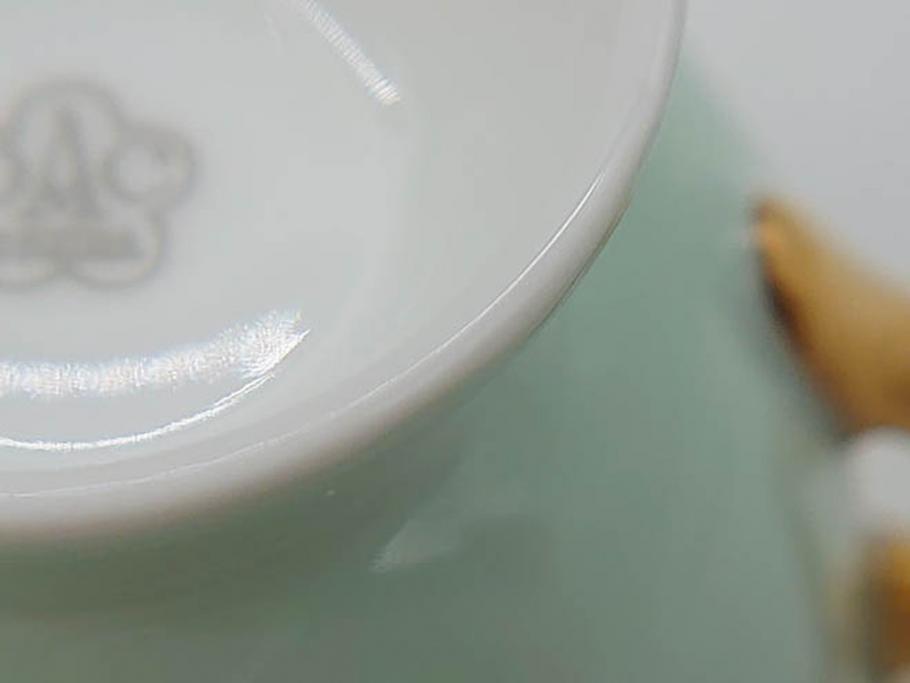 オールド大倉　大倉陶園(OKURA、OAC)　色蒔き　優しい色合いが素敵なデミタスカップ&ソーサー3客セット(洋食器、C&S)(R-074106)