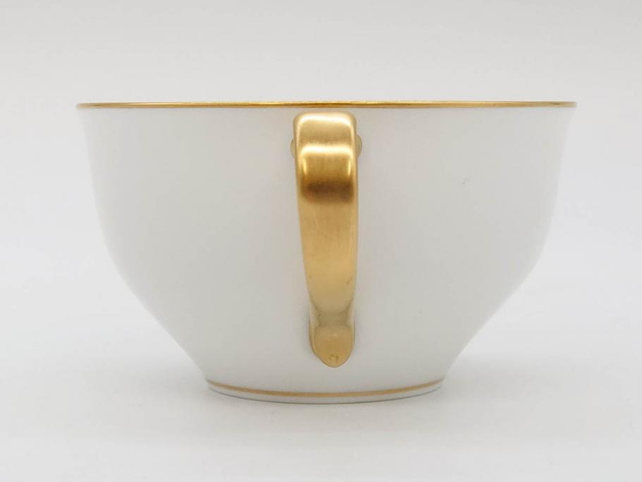 オールド大倉　大倉陶園(OKURA、OAC)　ゴールドライン　シンプルなデザインで取り入れやすいトリオ3客セット(カップ&ソーサー、プレート、皿、C&S、洋食器)(R-074110)