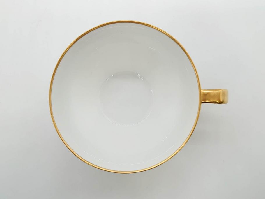 オールド大倉　大倉陶園(OKURA、OAC)　ゴールドライン　シンプルなデザインで取り入れやすいトリオ3客セット(カップ&ソーサー、プレート、皿、C&S、洋食器)(R-074110)
