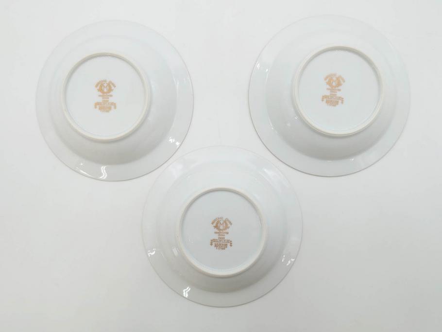 オールドノリタケ　NORITAKE　金彩　煌びやかなデザインが目を惹くボウル6客セット(花、フラワー、プレート、皿、洋食器、サラダ)(R-074112)