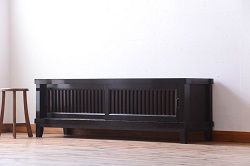 中古　美品　IDC大塚家具　松永工房　NINE(ナイン)　金属製の脚と木製の組み合わせがおしゃれな雰囲気を高めるテレビボード(テレビ台、ローボード、AVボード、リビングボード)(定価約34万5千円)(R-059059)
