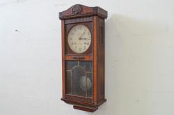 和製アンティーク　木の温かみを感じるクラシカルな雰囲気の掛け時計(柱時計、古時計、振り子時計)(R-072450)