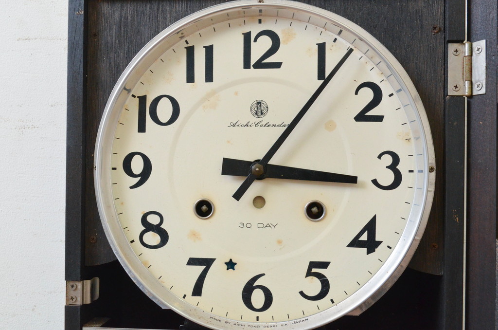 和製アンティーク　AICHI(アイチ、愛知時計電機)　どこか懐かしさが漂う掛け時計(柱時計、古時計、振り子時計)(R-072159)