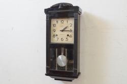 和製アンティーク　Meiji(明治時計社)　21DAY　懐かしい雰囲気が魅力の掛け時計(柱時計、古時計、振り子時計)(R-072453)