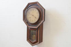 和製アンティーク　大正期　タカノ(高野精密工業)　掛け時計(柱時計、古時計、振り子時計、八角時計)(R-072245)