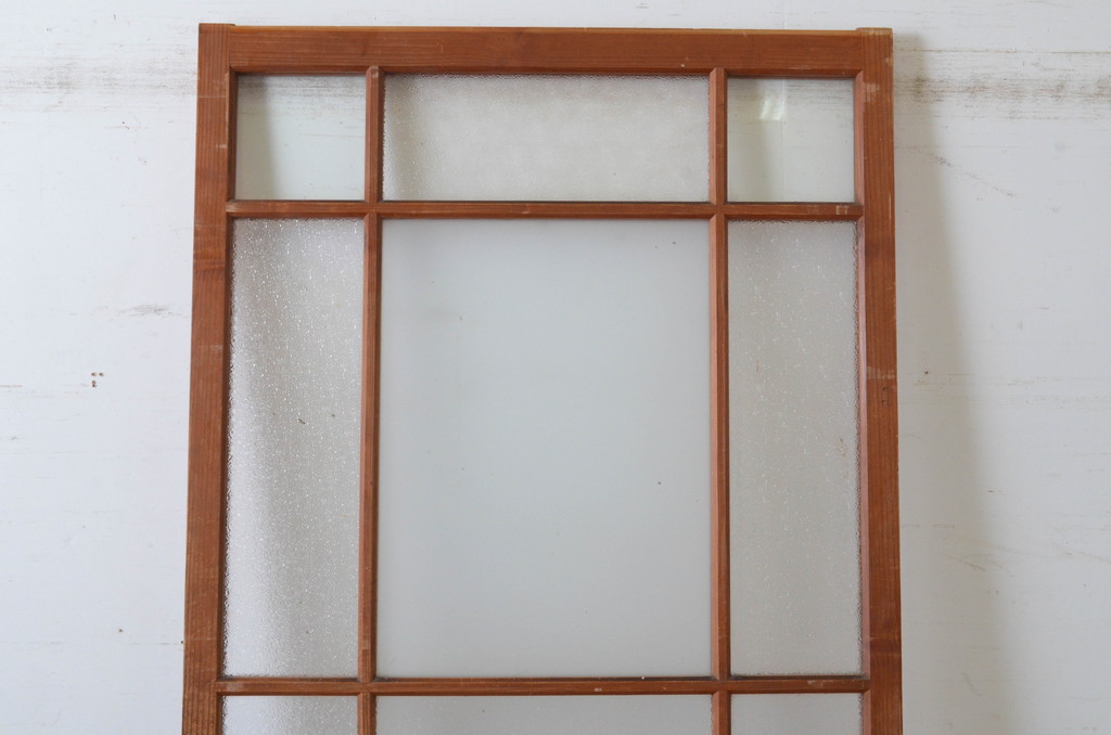 アンティーク建具　大正ロマンの雰囲気香るガラス引き戸1枚(ガラス戸)(R-065506)