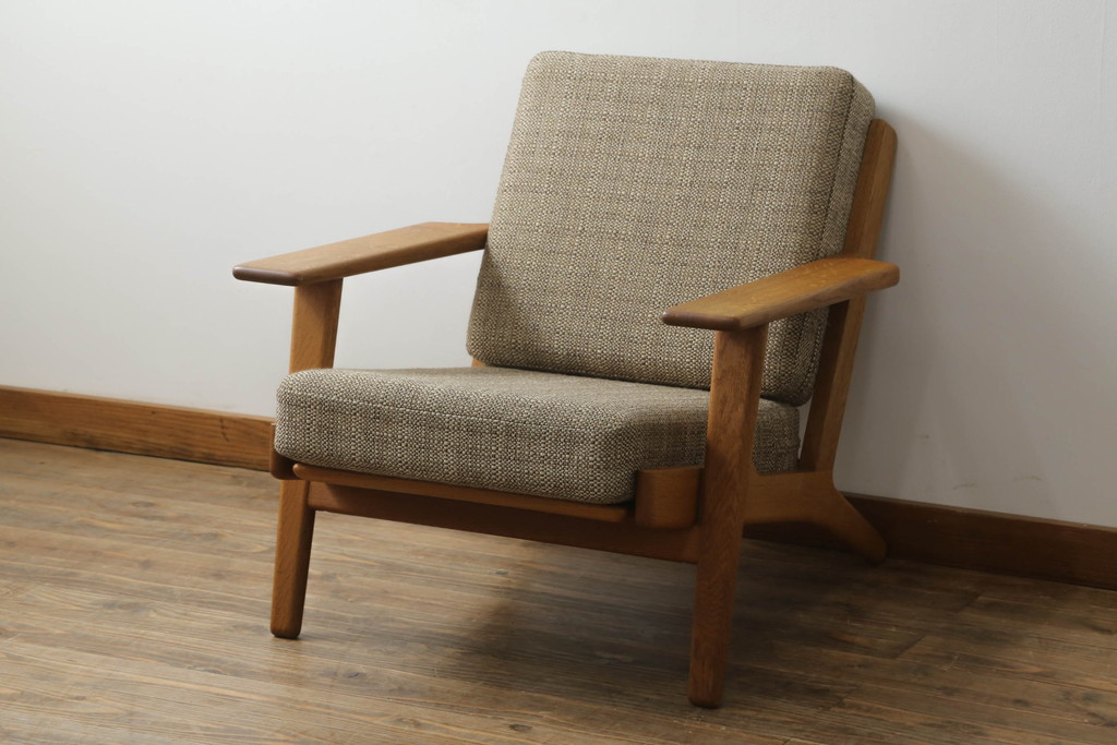 肘掛け部木製肘掛け椅子/昭和レトロ/和製アンティーク/ソファ