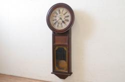 和製アンティーク　AICHI(愛知時計電機)　装飾がおしゃれな置き時計(置時計、古時計)(R-072194)