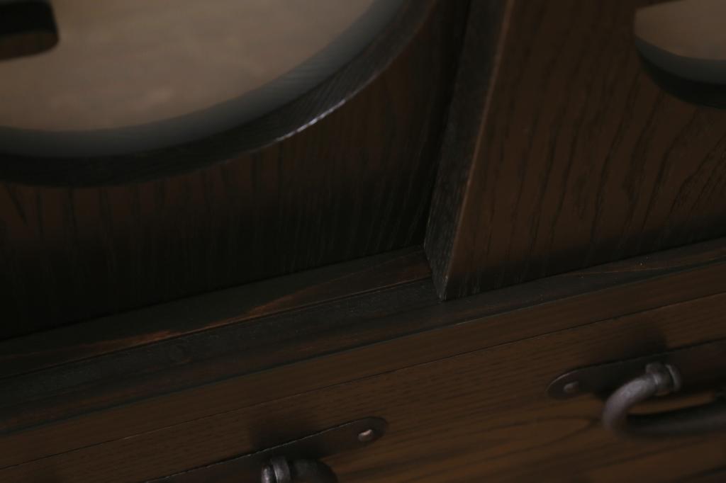 【オーダー注文・受注生産商品】ラフジュ工房オリジナル　古金具リメイク　月見うさぎ　4段階段箪笥(階段タンス、和たんす、引き出し)