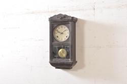 和製アンティーク　大日本ミカヅキ時計会社　ミカヅキ印　TRADE MARK　古い木味が魅力的な掛け時計(柱時計、古時計、振り子時計)(R-072420)