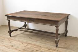 デンマークビンテージ　ローズウッド材の杢目が美しいエクステンションテーブル(ダイニングテーブル、6人掛け、8人掛け、食卓、ヴィンテージ、北欧)(R-066877)