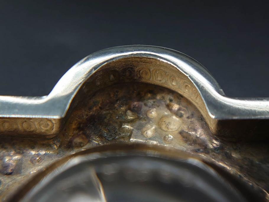 1874年頃　銀細工師　チャールズ・フォックス　Charles Fox　スターリングシルバー　ソルトディッシュ&スプーン4個セット(塩入れ、箱入り、スプーン付き、SV925、STERLING SILVER)(R-074601)