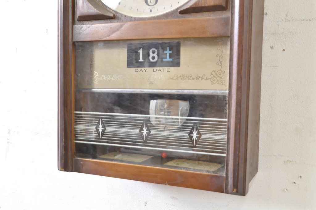 和製アンティーク　CITIZEN(シチズン)　SUPER DELUXE　レトロなデザインが魅力の掛け時計(振り子時計、古時計、柱時計)(R-072441)