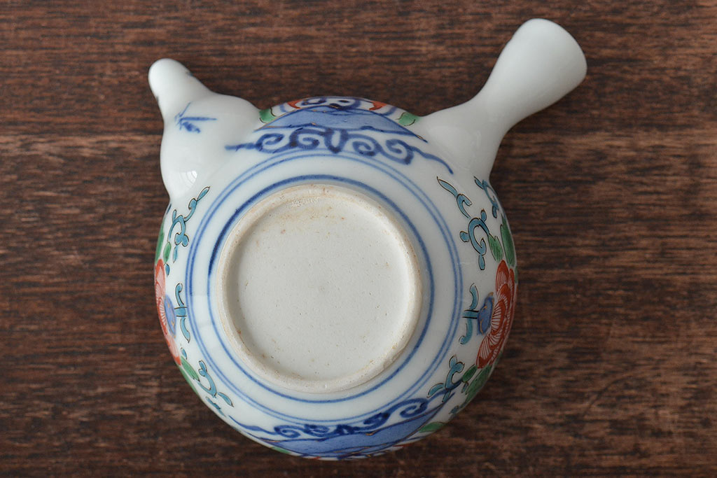 明治〜大正　九谷焼　色絵　茶器セット(急須、湯冷まし、茶碗、湯呑み、和食器)(R-045265)