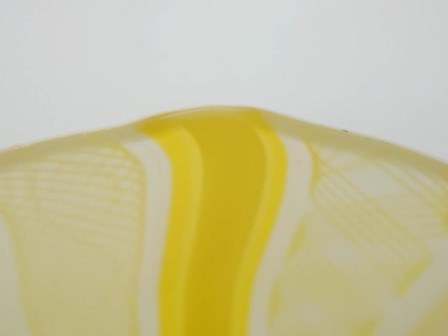 ガラス工芸家　藤田喬平　手吹　ヴェニス　鮮やかな色合いと洗練されたデザインが魅力の八角鉢(ベネチアン、ヴェネチアン、ボウル、深皿)(R-074607)