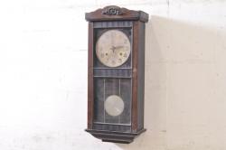 和製アンティーク　KIN.TSUNE(近常精機株式会社)　時計製造場製　特大!!　特徴的な文字盤が魅力的な掛け時計(柱時計、古時計、振り子時計)(R-072513)