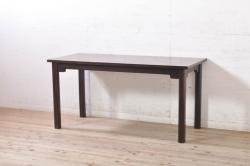 和製アンティーク　大正ロマン　古い洋館で使われていたデザインの良いシャープなサイドテーブル(花台、飾り台、エンドテーブル、ナイトテーブル)(R-068675)