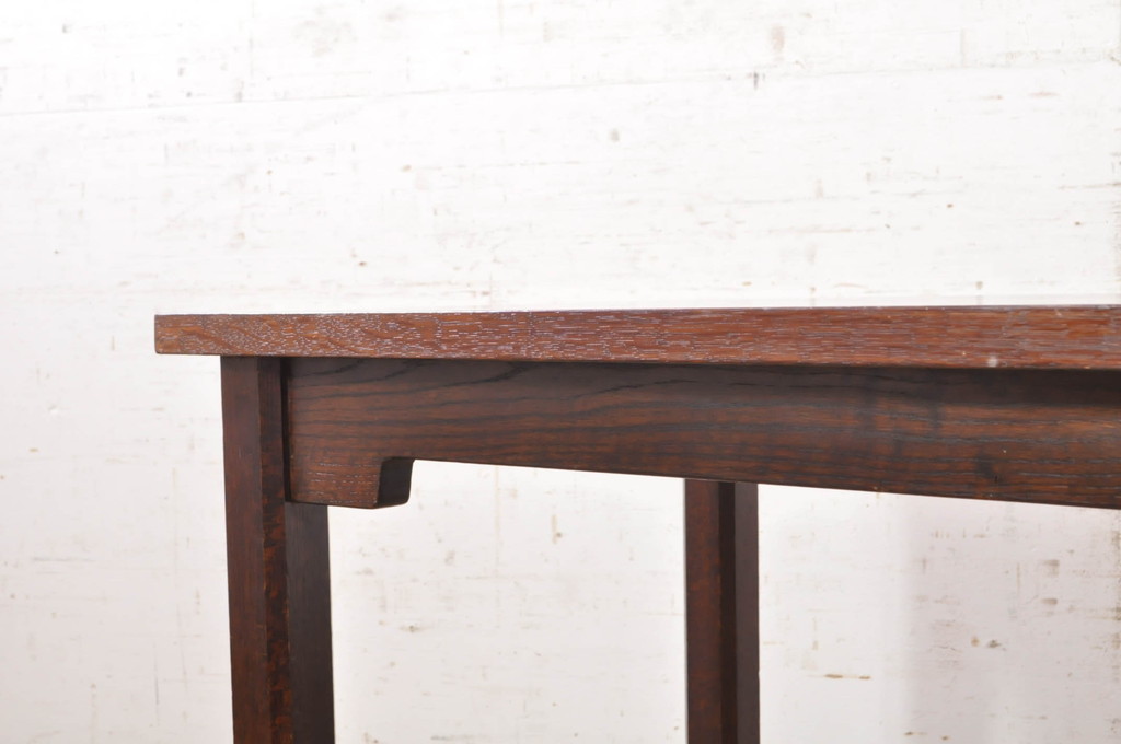 和製ビンテージ　希少モデル　松本民芸家具　ナラ材　シンプルなデザインで使いやすいワークデスク(コンソールテーブル、作業台、ヴィンテージ)(R-072875)
