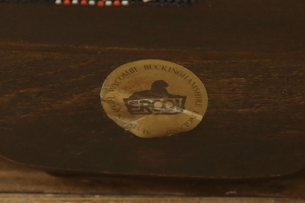 中古　イギリス　ERCOL(アーコール)　カントリー調のファブリックがかわいらしい2人掛けソファ(二人掛け、2P)(R-059648)