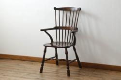 アンティーク家具　イギリスアンティーク　シャビーシックな淡いカラーがお洒落なペイントチェア(椅子、ヴィクトリアンチェア)