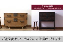 中古　北海道民芸家具　シンプルなデザインが魅力のライティングビューロー(ワークデスク、簿記机、在宅ワーク、在宅用、引き出し)(R-064884)