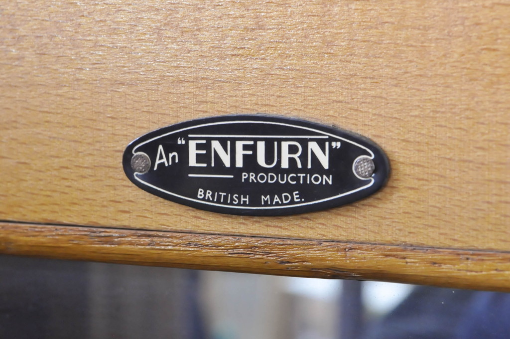 イギリスアンティーク　An ENFURN PRODUCTION　オーク材の味わい深い色合いが魅力的な薄型ワードローブ(収納棚、戸棚、洋服タンス、キャビネット、英国)(R-066035)