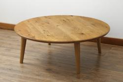 中古　シンプルなデザインが取り入れやすい丸テーブル(座卓、ローテーブル、センターテーブル)(R-071190)