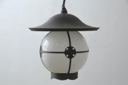 アンティーク照明　真鍮の飾り付き　和モダンな空間を演出する灯ろう風吊り下げ照明(天井照明、ペンダントライト)(R-072805)