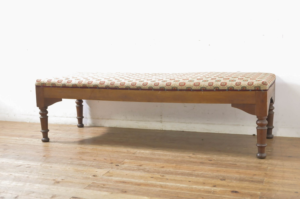 ベンチ　古道具　椅子　昭和レトロ　アンティーク　ベッド幅180㎝