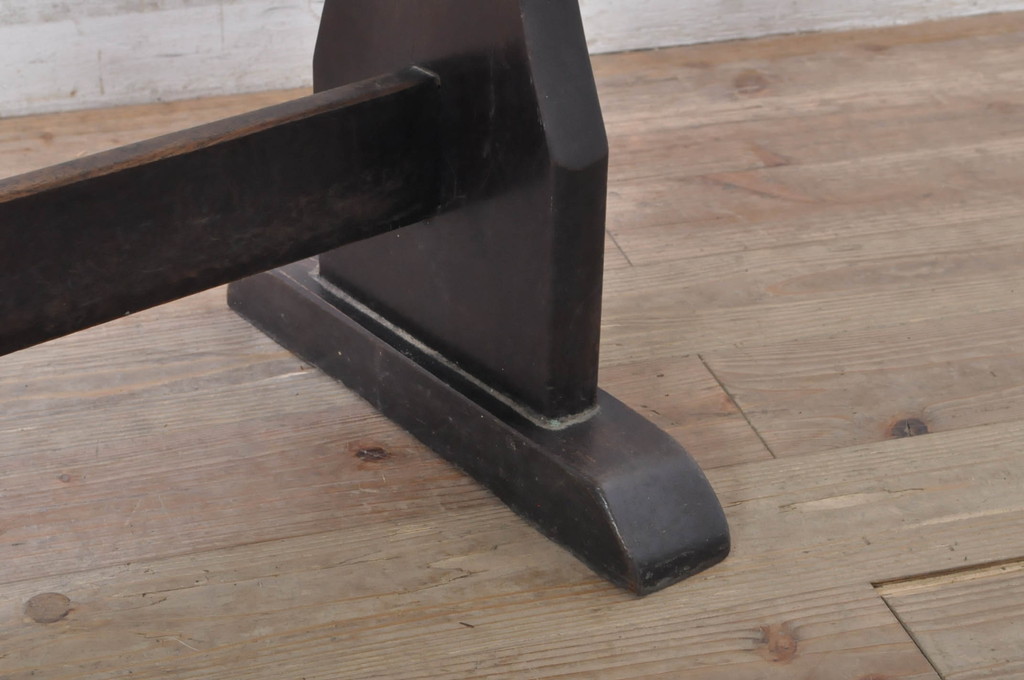 和製ビンテージ　異素材の組み合わせがおしゃれ!! 天板が銅板張りのサイドテーブル(コーヒーテーブル、カフェテーブル、コンソールテーブル、ヴィンテージ)(R-071173)