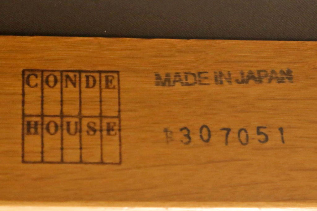 中古　CONDE HOUSE(カンディハウス)　ナラ材　スタイリッシュなデザインと本革が美しいオットマンセットのイージーチェア(1人掛けソファ、1Pソファ、椅子、イス、ダイニングチェア、ダイニングソファ、アームチェア、フットスツール)(R-059688)