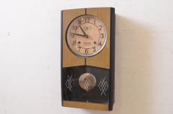 和製アンティーク　KIN.TSUNE(近常精機株式会社)　時計製造場製　特大!!　特徴的な文字盤が魅力的な掛け時計(柱時計、古時計、振り子時計)(R-072513)