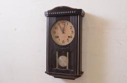 和製アンティーク　尾張時計　OWARITOKEI　品のあるクラシカルな雰囲気が素敵な掛け時計(柱時計、古時計、振り子時計)(R-072344)