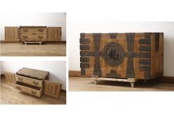 アンティーク家具　アンティーク 古い栓材の小さなかわいい本棚(飾り棚、ブックシェルフ)