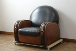 ヴィンテージ家具　イギリスビンテージ　オーク材　挽き物の脚のデザインが上品なベンチ(長椅子、飾り台)