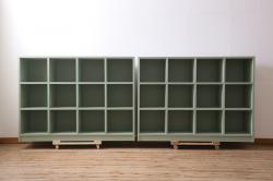 中古　松本民芸家具　シックなデザインが高級感漂うF型食器棚(カップボード、飾り棚、収納棚、本箱)(R-047881)