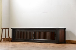 和製アンティーク　明治期　前面ヒノキ材　使い勝手の良い薄型!　近江箪笥のサイドボード(収納棚、キャビネット)(R-049899)