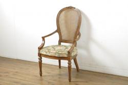 アンティーク雑貨　ビンテージ　アイボリーペイント鉄脚のかわいい丸スツール(椅子、チェア)(2)