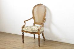 ビンテージ　イタリア高級輸入家具　ロココ調　凝った彫刻が美しいチェア5脚セット(ダイニングチェア、椅子、ヴィンテージ)(R-052394)
