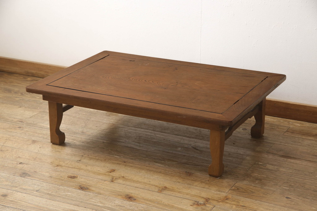 昭和レトロ 古家具 木製テーブル 折り畳み座卓 センターテーブル ローテーブル机・テーブル