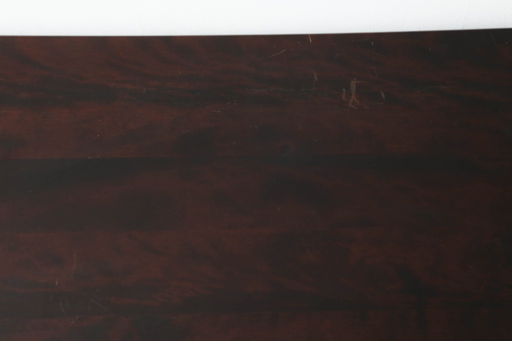 中古　九州日向民芸　カバ材　シンプルなデザインと落ち着いた木の色味が魅力の片袖机(ワークデスク、勉強机、在宅用、在宅ワーク用)(R-074561)