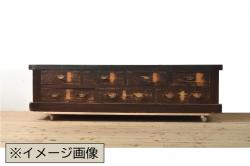 アンティーク家具　昭和レトロ　仕切り付き　シンプルなデザインの小引き出し(小物収納、小物入れ)(R-045477)